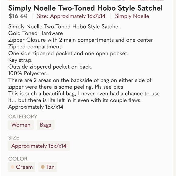 Simply Noelle Hobo Style Satchel - Picture 16 of 16